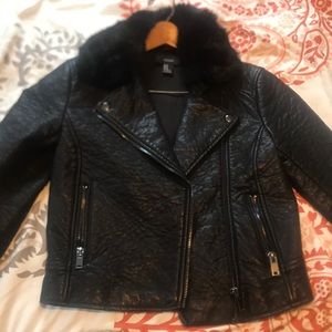 Faux leather jacket